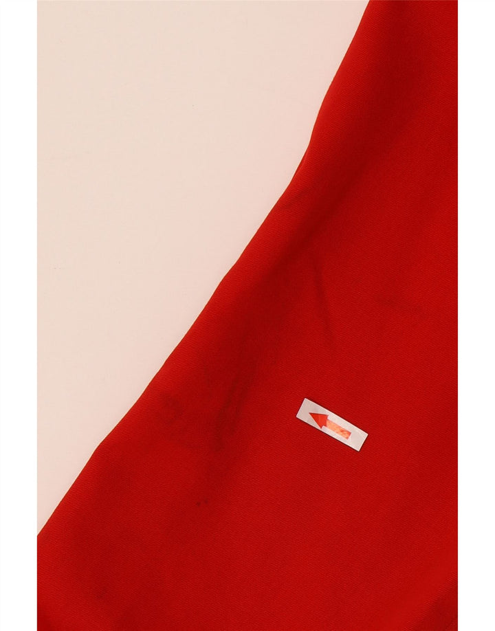 Vintage mujer chaqueta bomber de doble pecho IT 42 lana roja mediana