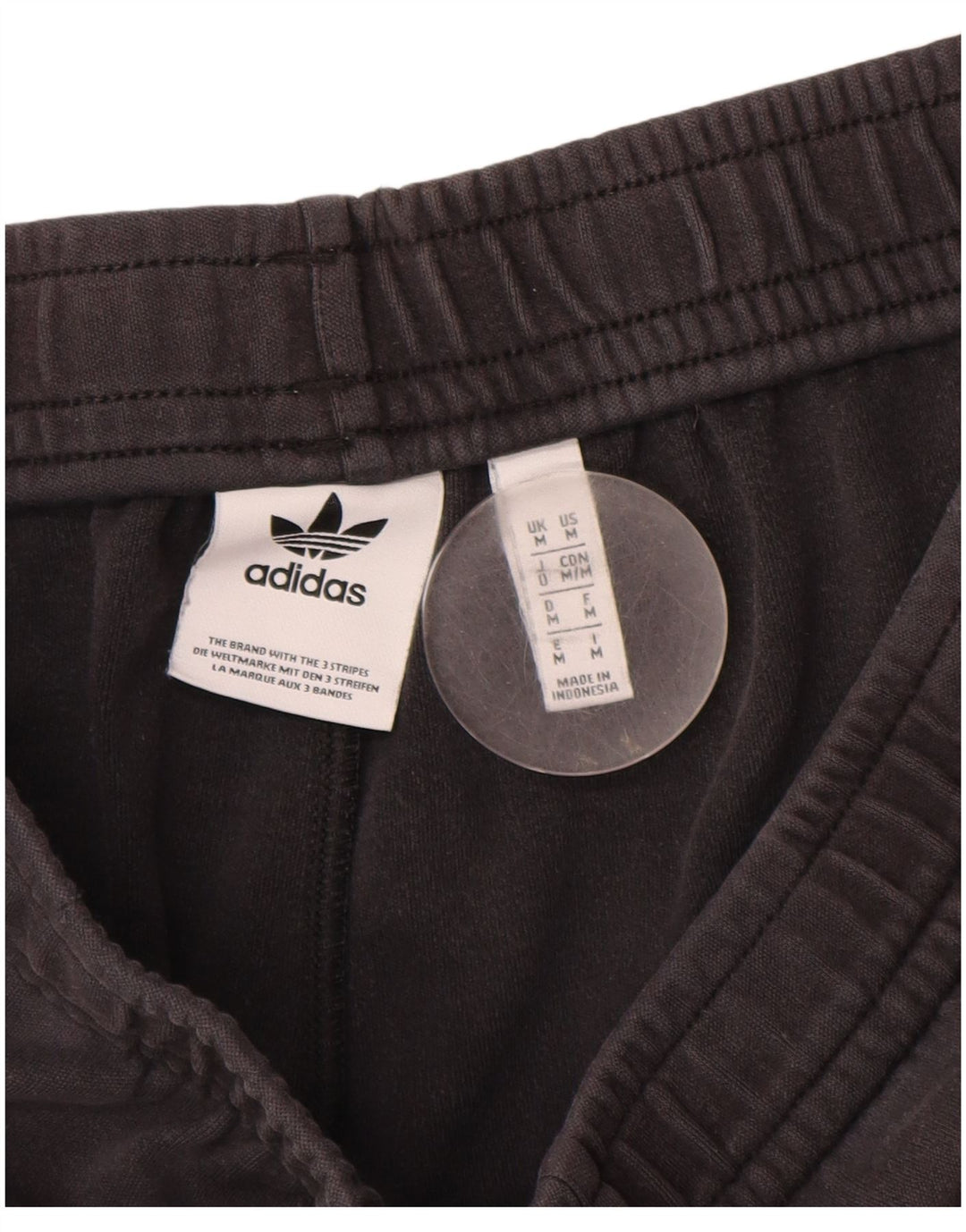 Adidas - Pantalones cortos deportivos para hombre, algodón negro mediano