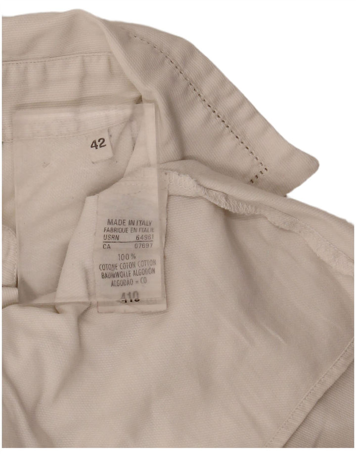 Camisa Mujer BENETTON IT 42 Mediana Algodón Blanco
