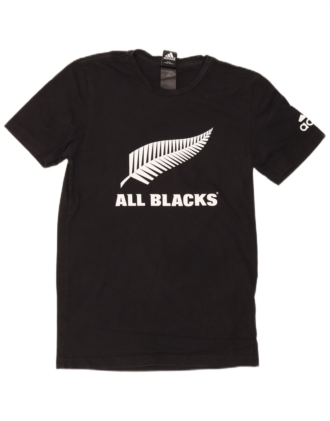 Adidas Mens All Blacks Graphic Camiseta Top Pequeño Negro