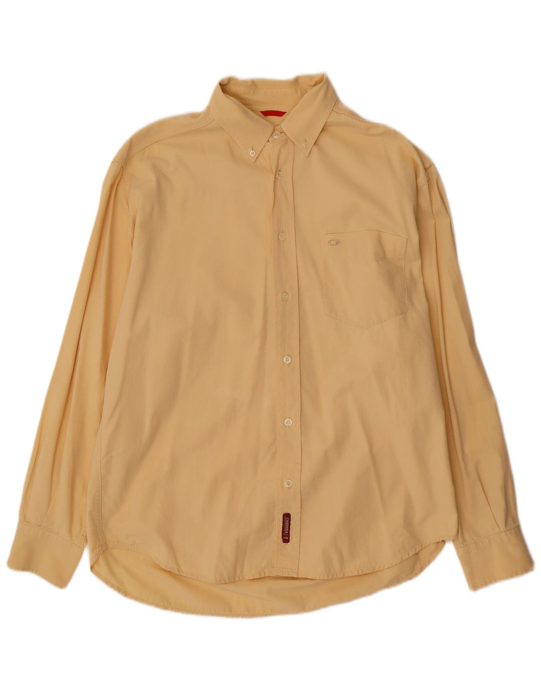 Camisa Carrera Hombre Grande Algodón Amarillo