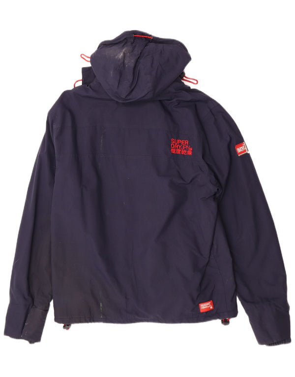 Superdry Chaqueta Cortavientos con Capucha Windcheater para Hombre UK 42 XL Azul Marino