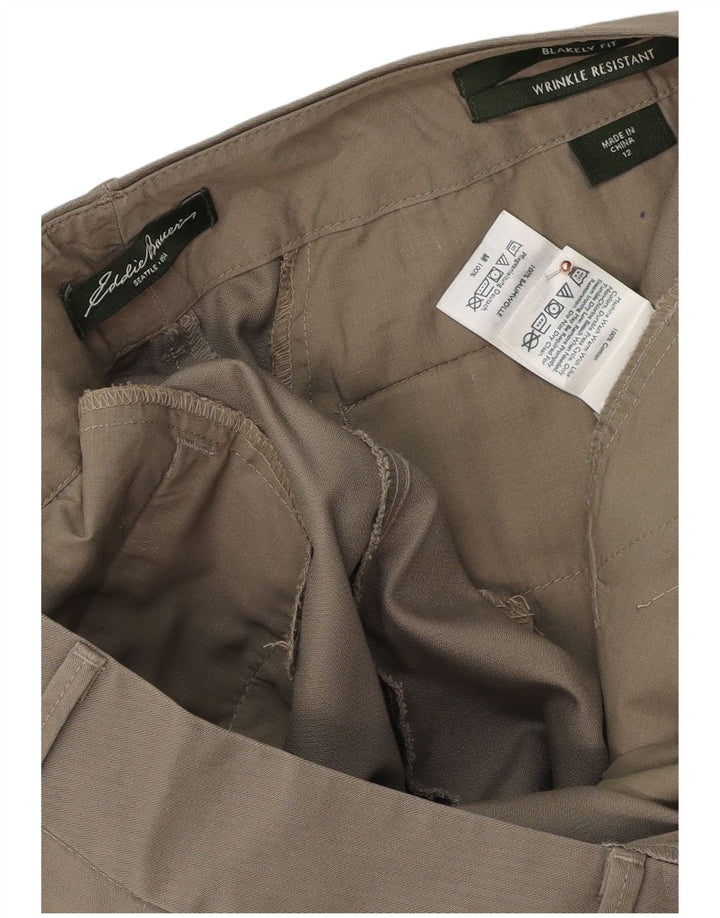 EDDIE BAUER Pantalones casuales para mujer Blakely Fit US 12 Large W34 L34 Gris