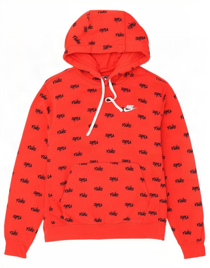 Nike Jersey con capucha y gráfico gráfico de algodón rojo mediano para hombre