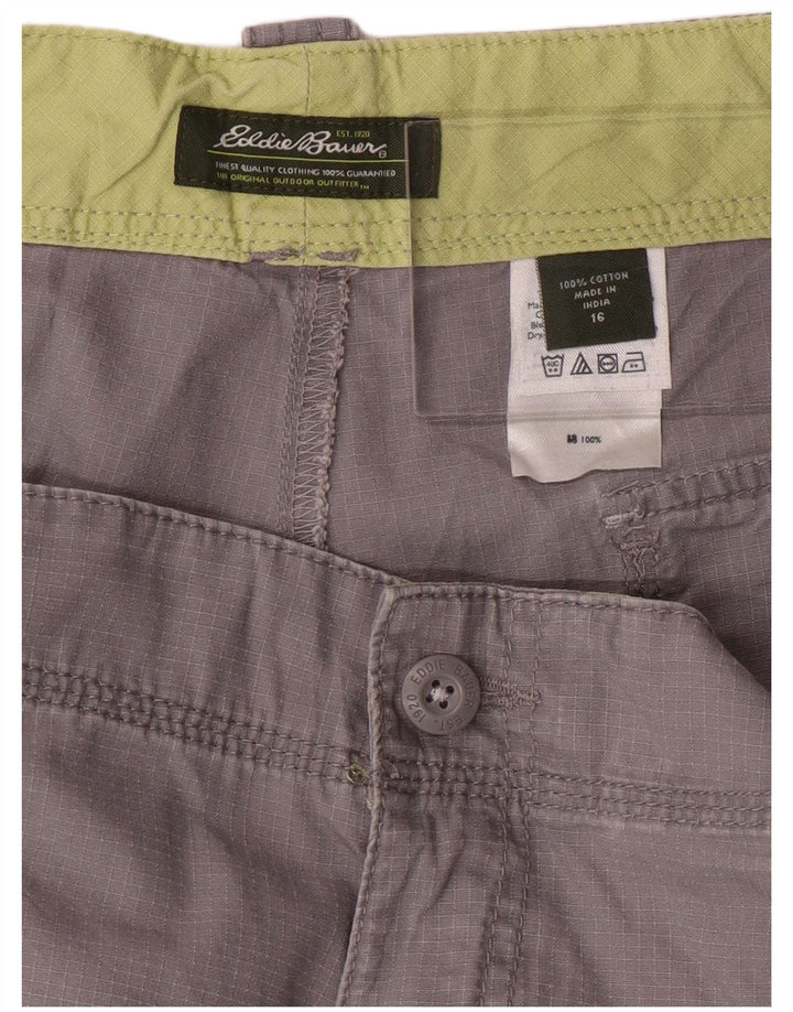 EDDIE BAUER Pantalones cortos cargo para mujer US 16 2XL W36 Algodón gris