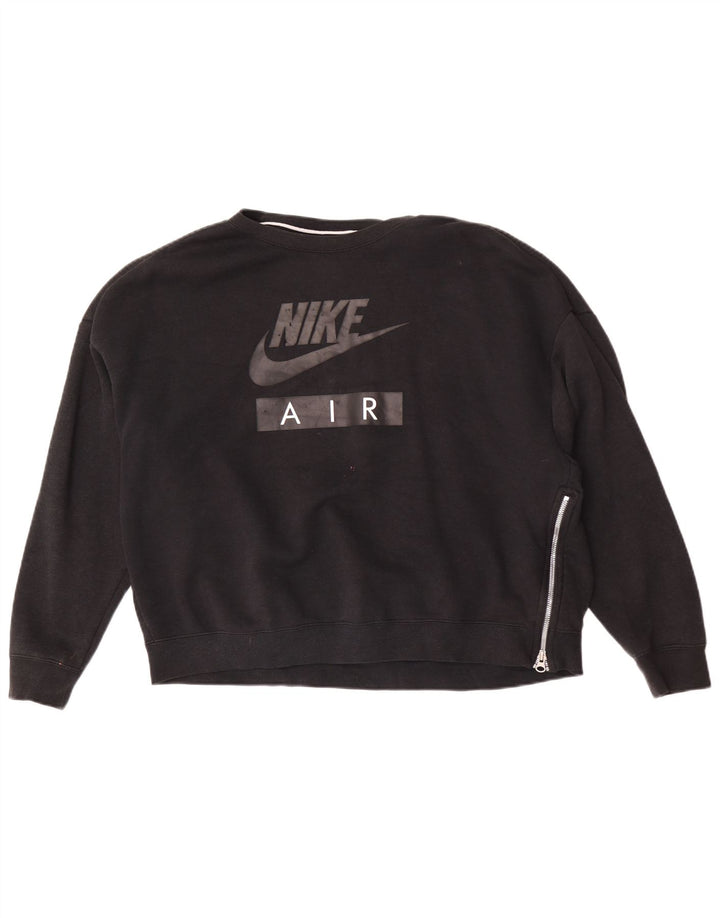 Nike Air Graphic - Sudadera extragrande para mujer, talla 40, color negro