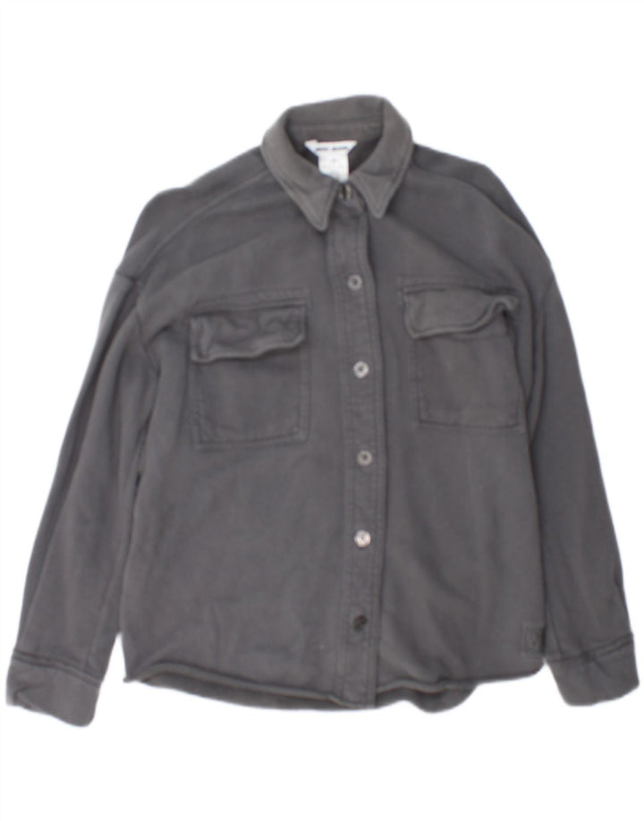 Dkny Camisa oversize para mujer UK 2 2XS Algodón gris