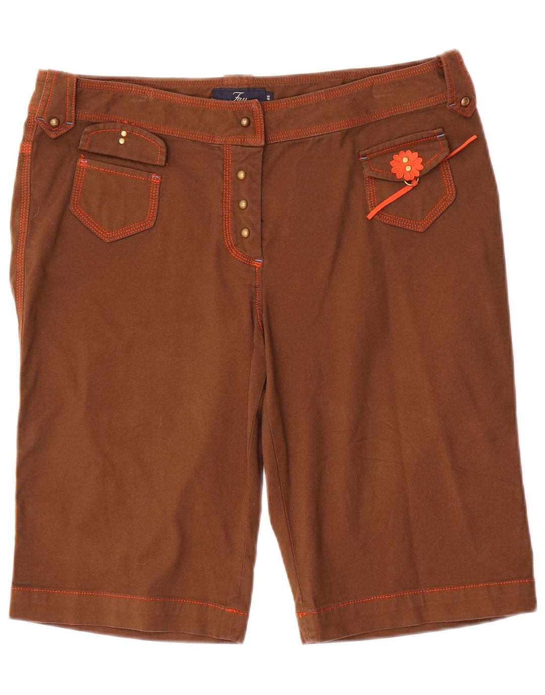 Pantalones cortos casuales para mujer Fay IT 46 Large W32 Algodón marrón