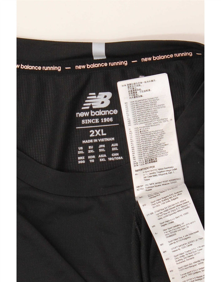 New Balance Camiseta Hombre Top 2XL Poliéster Negro