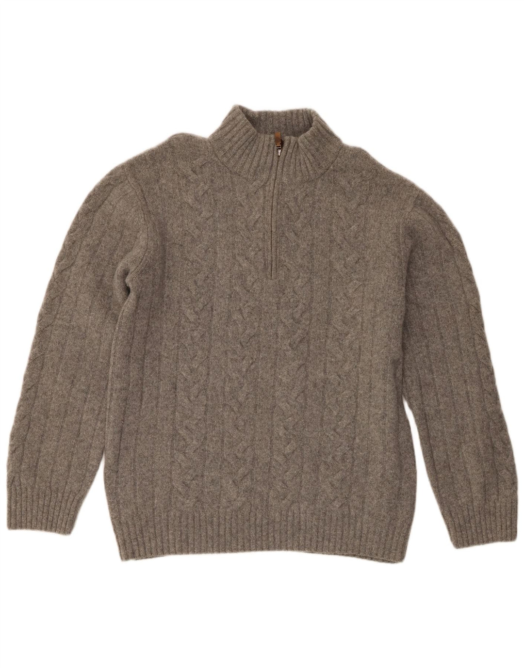 Gant Suéter tipo jersey con cuello y cremallera para hombre 2XL Gris Lana Merino
