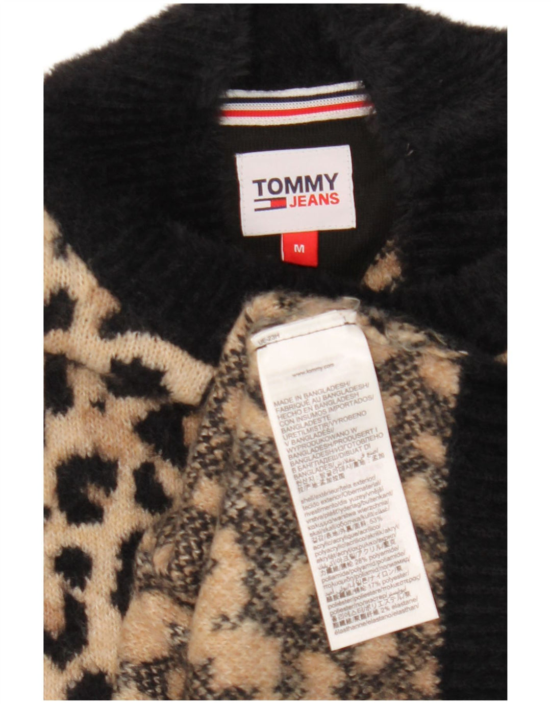 Tommy Hilfiger Suéter tipo jersey con cuello alto para mujer UK 14 Marrón medio