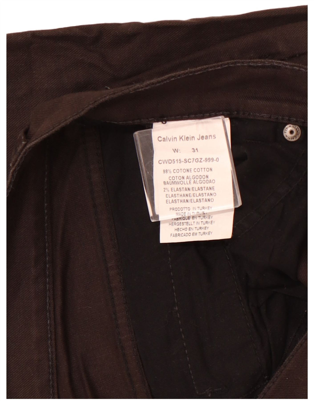 Bermudas Calvin Klein Mujer W31 Algodón Marrón Medio