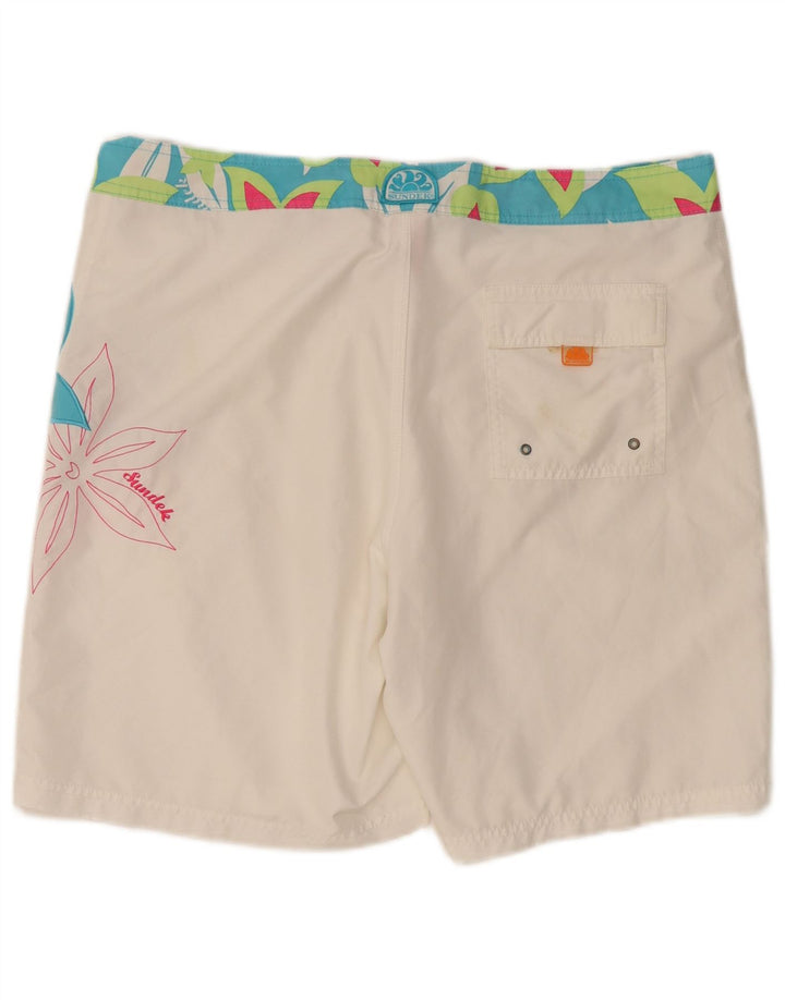 Sundek Bañador Hombre Poliéster Floral Blanco Grande