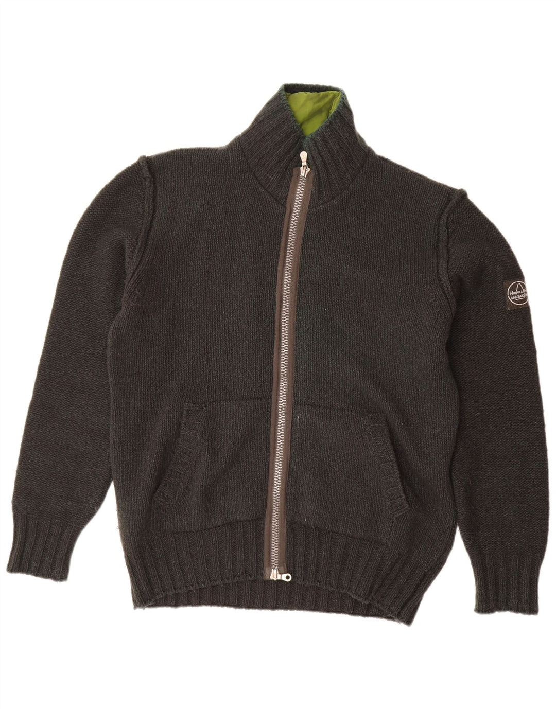 MURPHY & NYE Suéter tipo cárdigan para hombre Sailmakers XL Lana gris