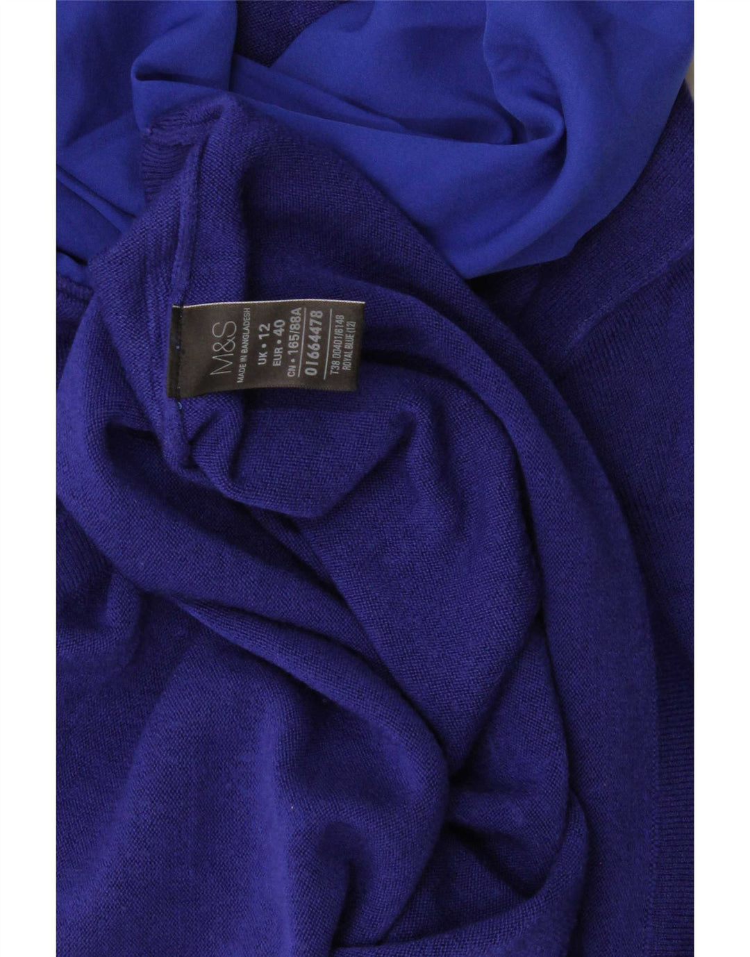 Marks & Spencer Jersey con cuello vuelto para mujer UK 40 Poliéster azul medio