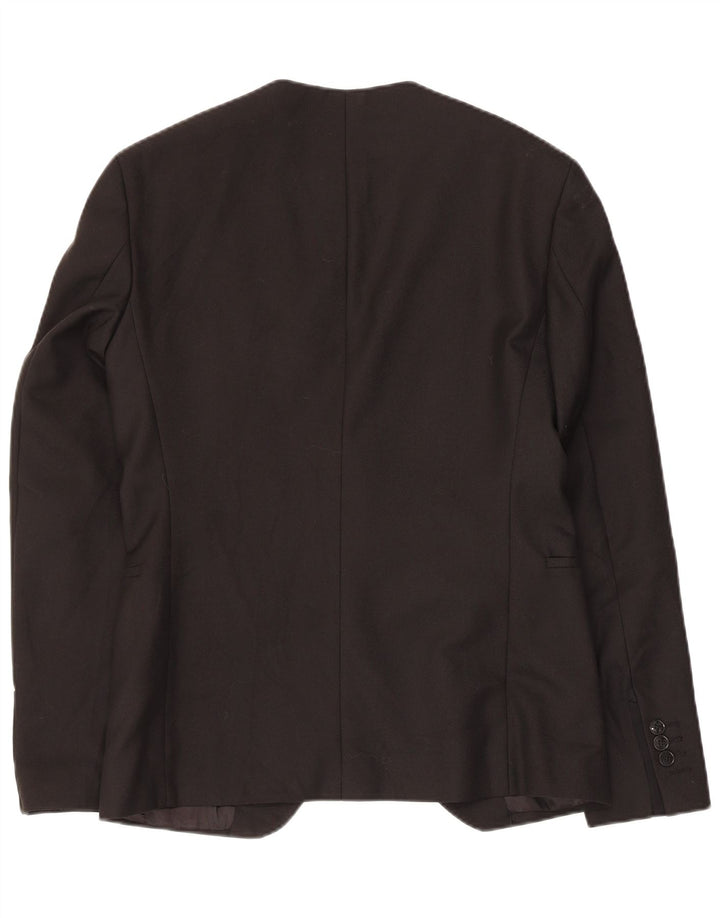 Zara Chaqueta tipo blazer de 2 botones para hombre EU 48 Mediano Negro Poliéster