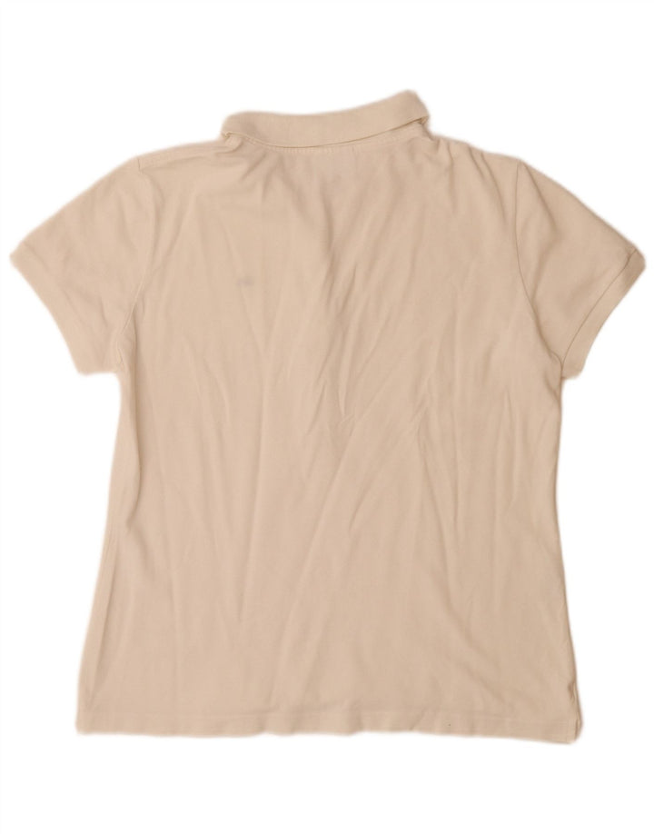 Polo Lacoste Mujer Talla 48 XL Algodón Blanco Roto