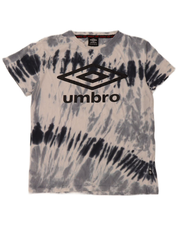 UMBRO Camiseta gráfica para niño 15-16 años 2XL Algodón teñido anudado gris