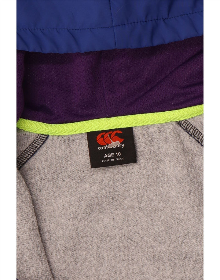 CANTERBURY Sudadera con capucha y cremallera para niño 9-10 años Gris Colorblock