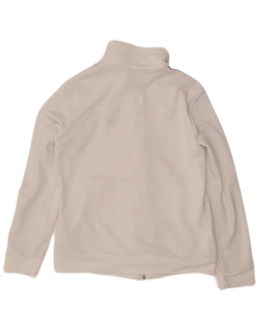 ADIDAS Chaqueta de chándal para mujer Reino Unido 12/14 Mediano Blanco Poliéster
