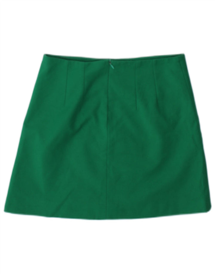 Minifalda Zara Mujer Small W26 Acetato Verde