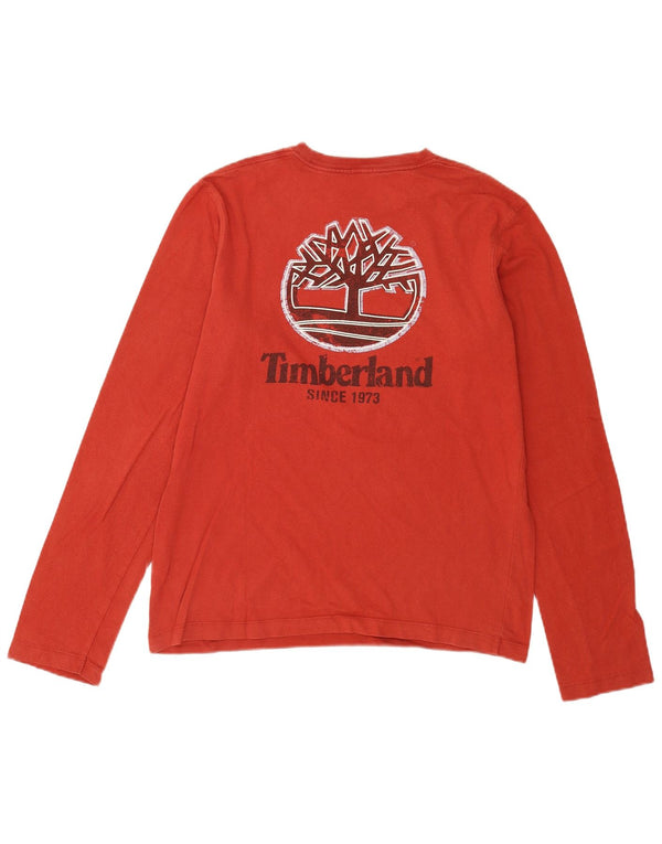 Timberland Hombre Earthkeepers Graphic Top Manga Larga Algodón Rojo Mediano