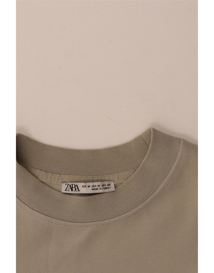 ZARA Hombre Camiseta Top Gris Medio