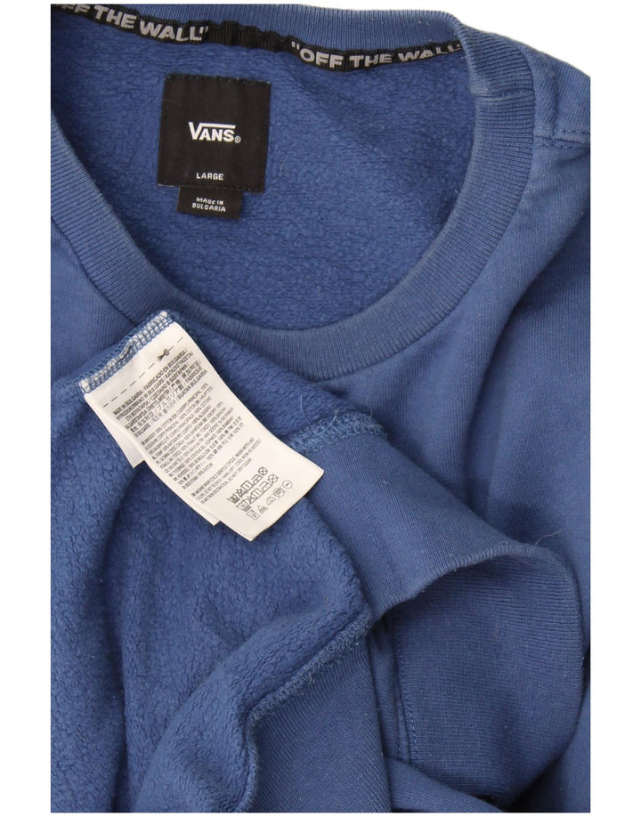 Vans Hombre Tall Sudadera Jumper Large Azul Algodón
