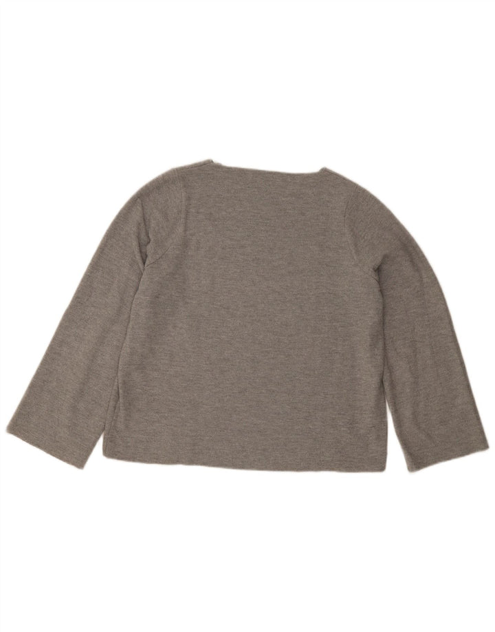 Zara Mujer Trafaluc Top Extragrande Manga Larga UK 10 Small Gris
