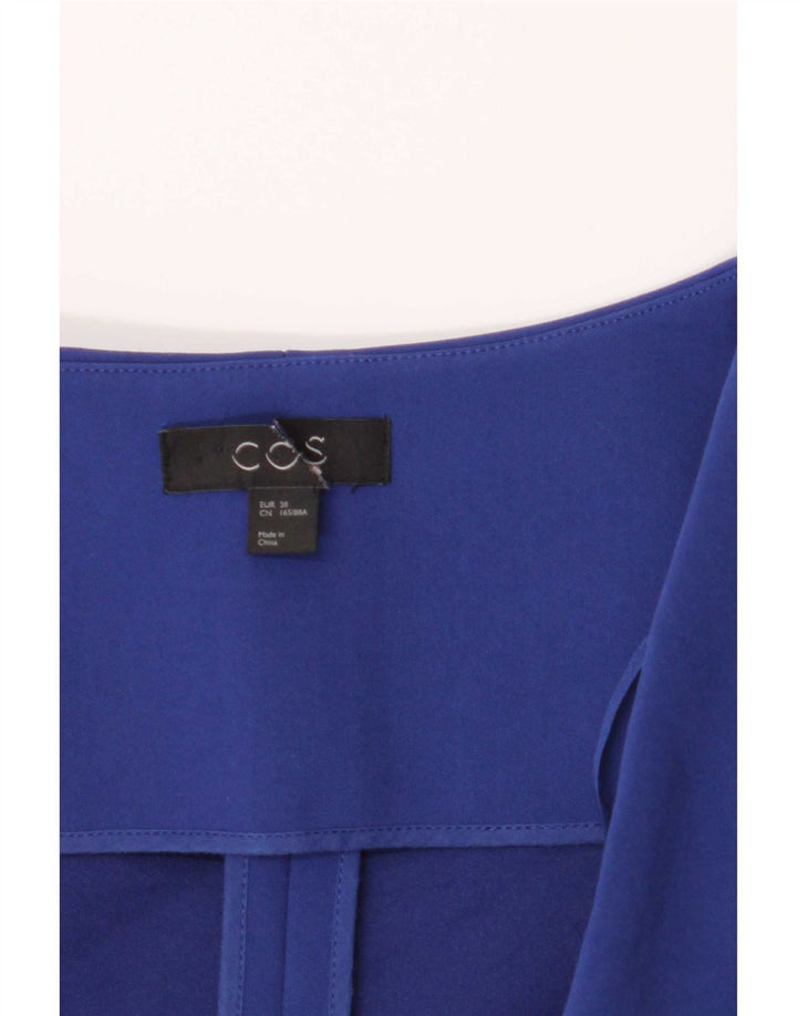 Cos Vestido cruzado para mujer EU 38 Poliéster azul medio