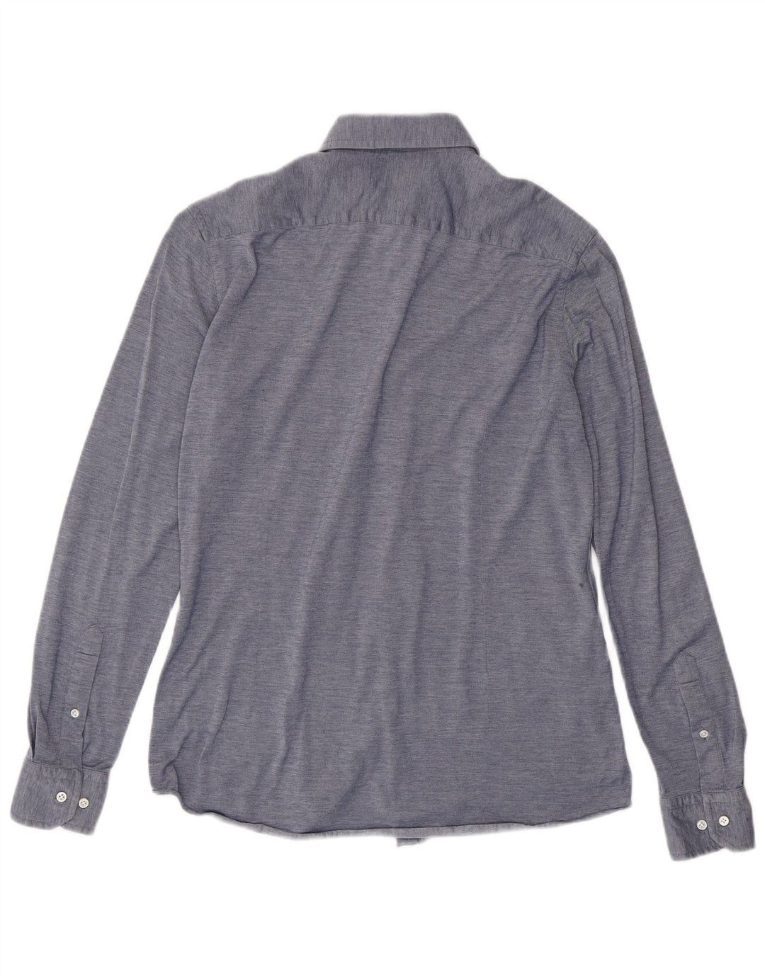 Hugo Boss Camisa ajustada a medida para hombre Talla 40 15 3/4 Algodón azul medio