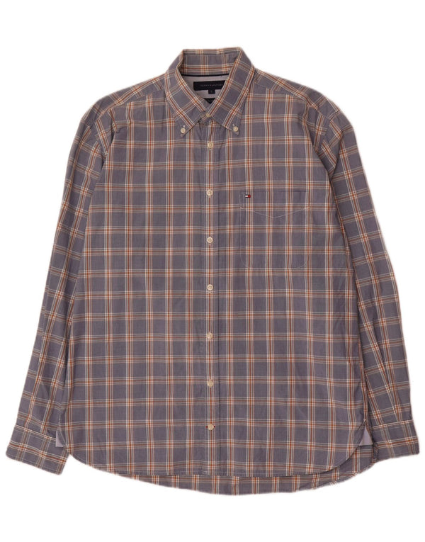 Camisa Tommy Hilfiger Hombre Grande Azul Algodón