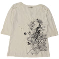 Lee Top para mujer manga 3/4 UK 46 Grande Algodón blanco
