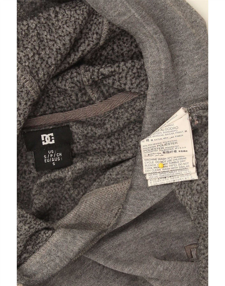 DC Jersey con capucha para hombre pequeño de algodón moteado gris