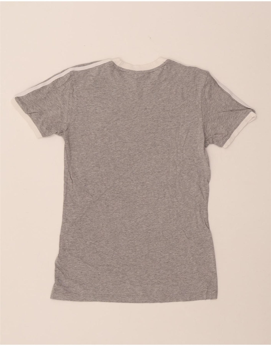 ADIDAS Camiseta para mujer Top UK 8 Pequeño Algodón moteado gris