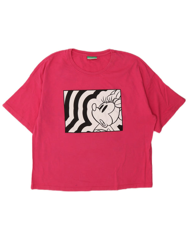 Benetton Camiseta Estampada De Disney para Mujer UK 40 Large Pink