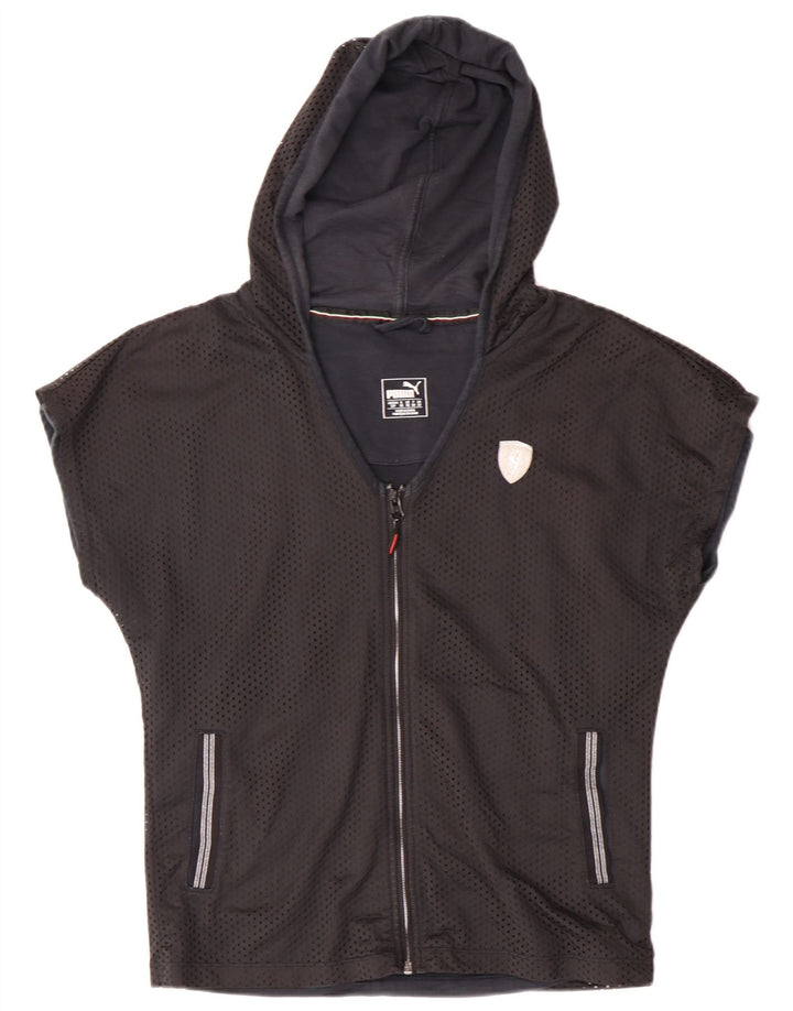 Puma Chaqueta de Chándal de Manga Corta con Capucha para Mujer UK 10 Small Black