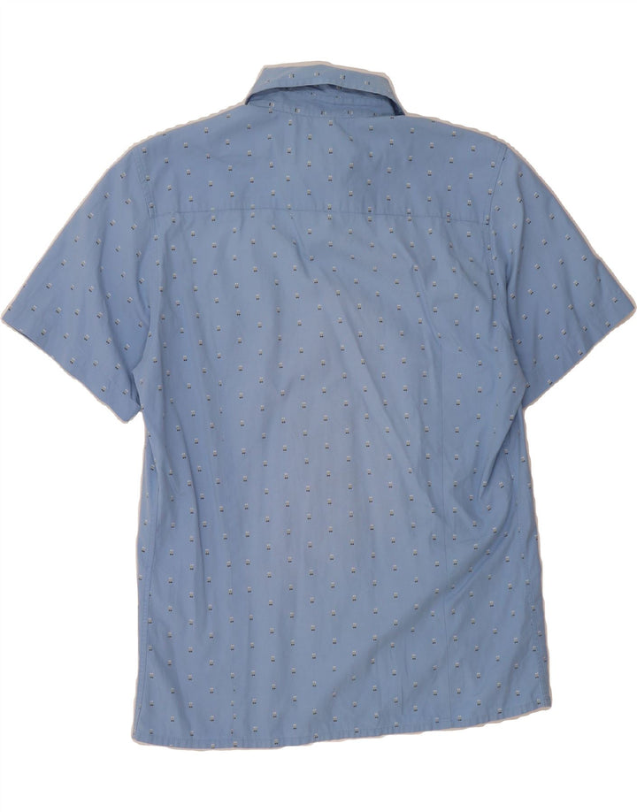 CALVIN KLEIN JEANS Mens Short Sleeve Shirt Large Blue Spotted Vintage Calvin Klein Jeans and Second-Hand Calvin Klein Jeans from Messina Hembry 