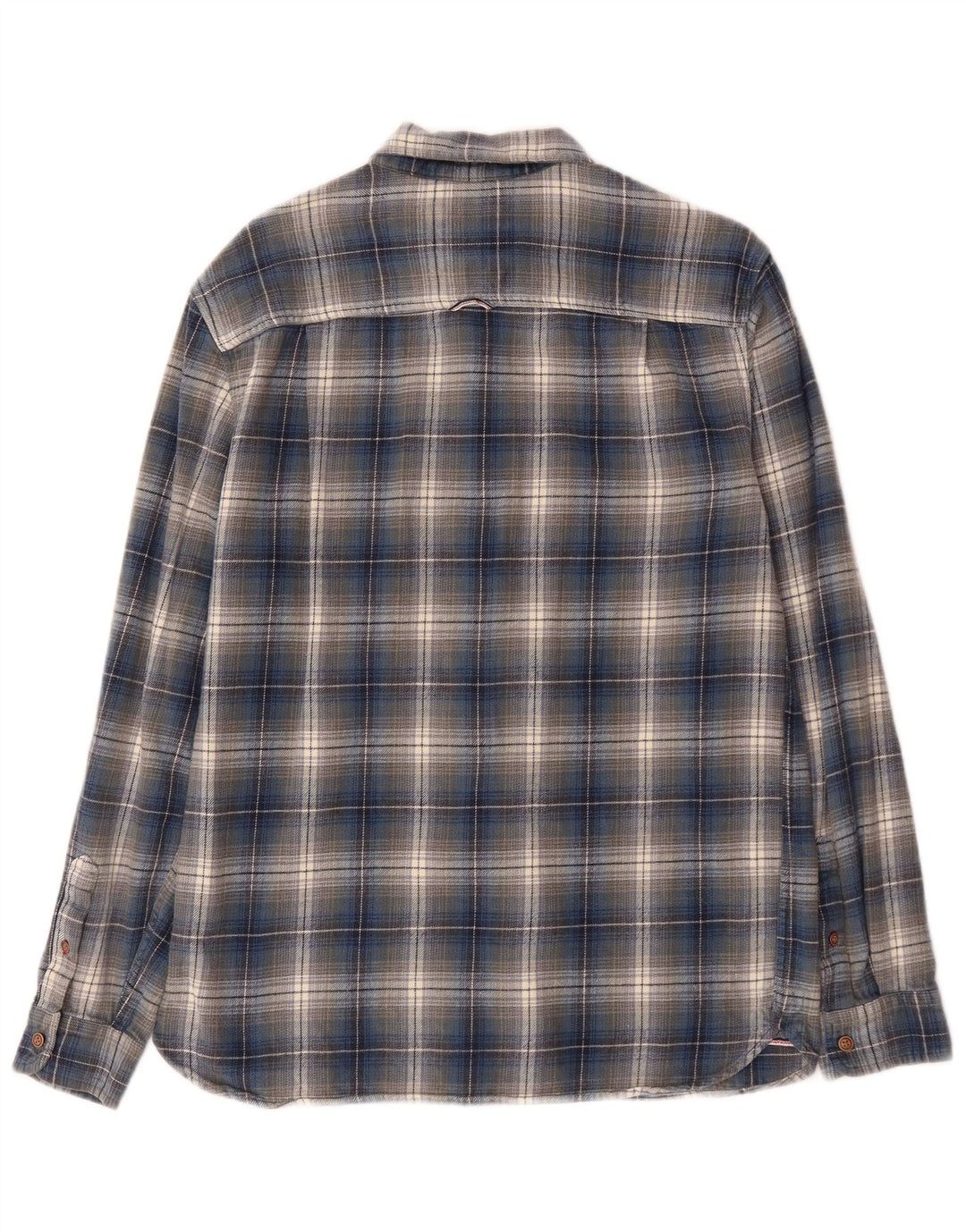 Camisa de franela de corte clásico para hombre de White Stuff de algodón a cuadros en azul medio