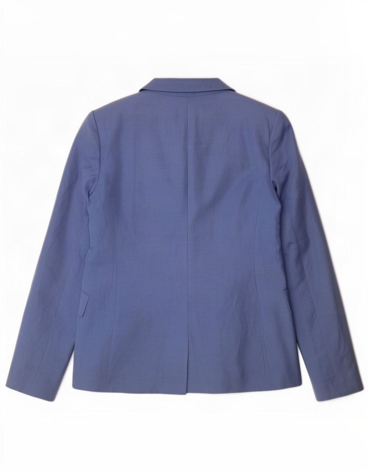 Hobbs Chaqueta Blazer de 2 Botones para Mujer Reino Unido 12 Lino Azul Mediano