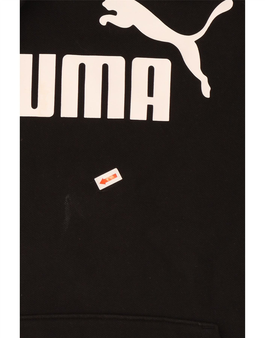 PUMA Jersey con capucha gráfica para mujer UK 14 Medium Black Cotton