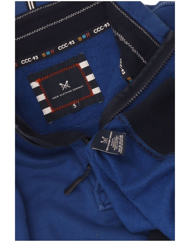 Crew Clothing Hombre Sudadera Estampada Jersey Small Azul Colorblock