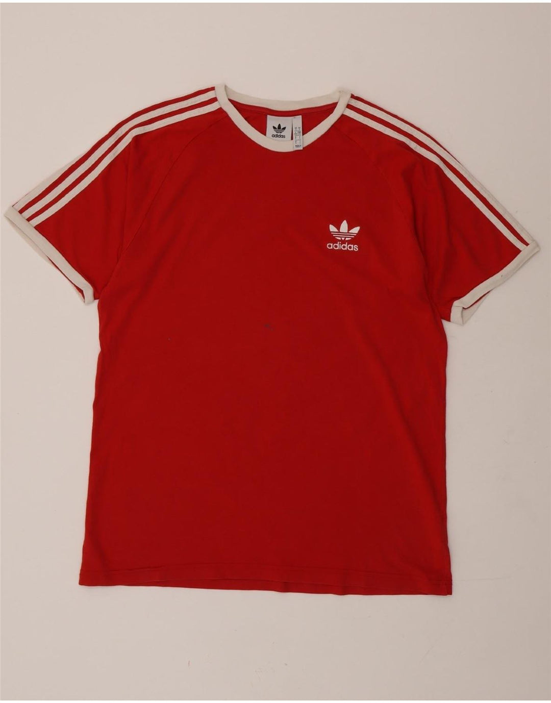 ADIDAS Camiseta Hombre Top Grande Algodón Rojo