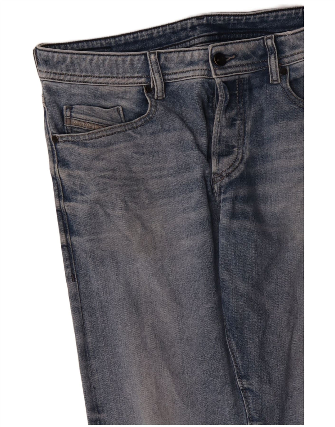 Diesel Vaqueros Rectos Hombre W34 L30 Algodón Azul