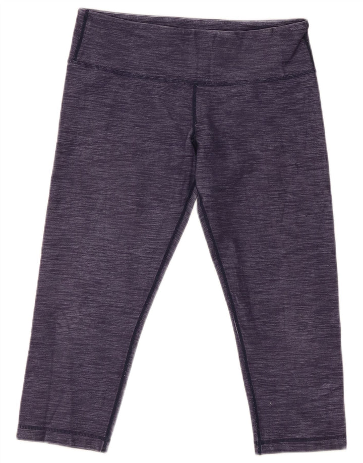 LULULEMON Leggings Capri para Mujer US 8 Mediano Púrpura Pinstripe