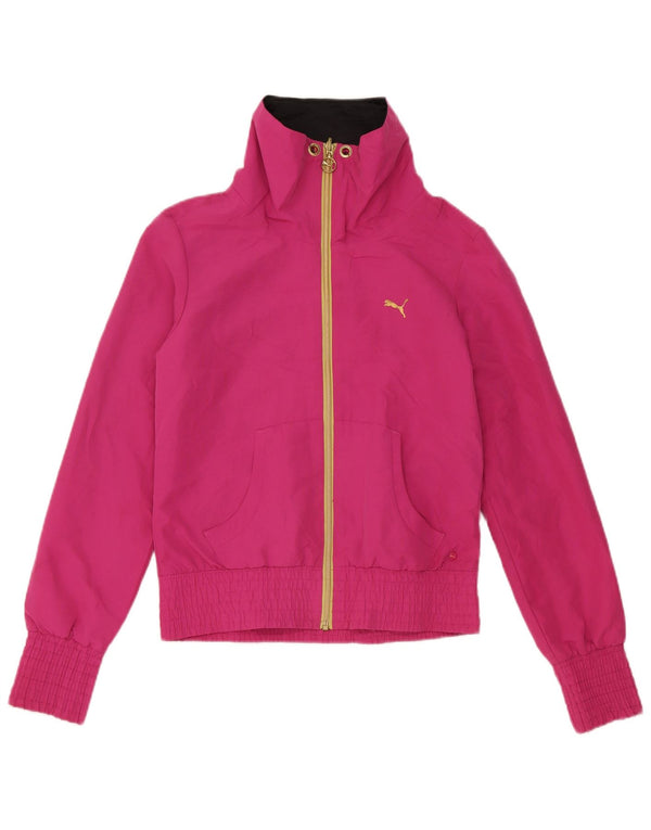 Puma Mujer Chándal Top Chaqueta UK 10 Pequeño Poliéster Rosa