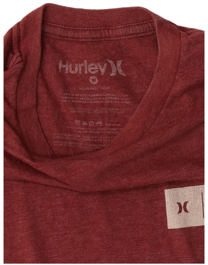 Camiseta Hurley Hombre Algodón Burdeos Medio