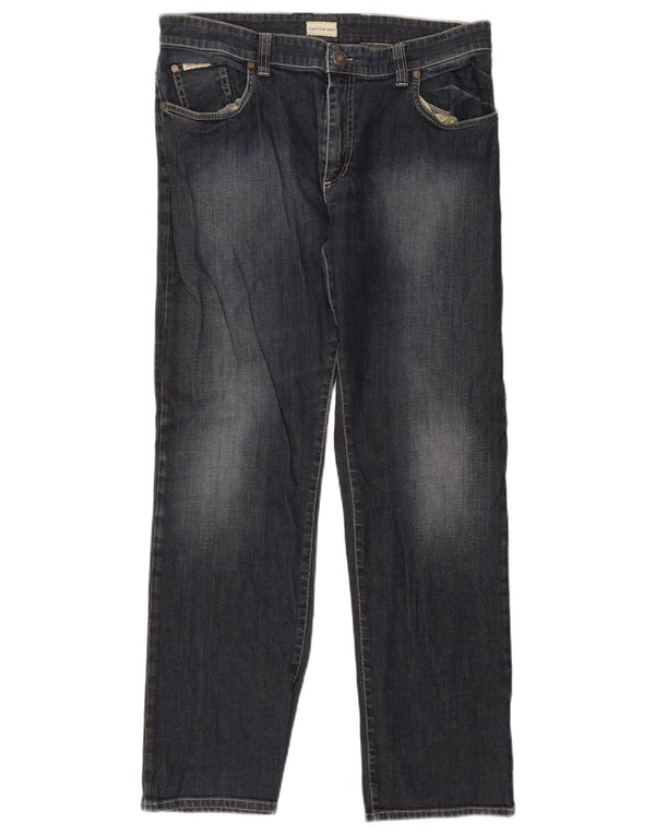 Calvin Klein Jeans rectos para hombre W34 L30 Algodón azul marino