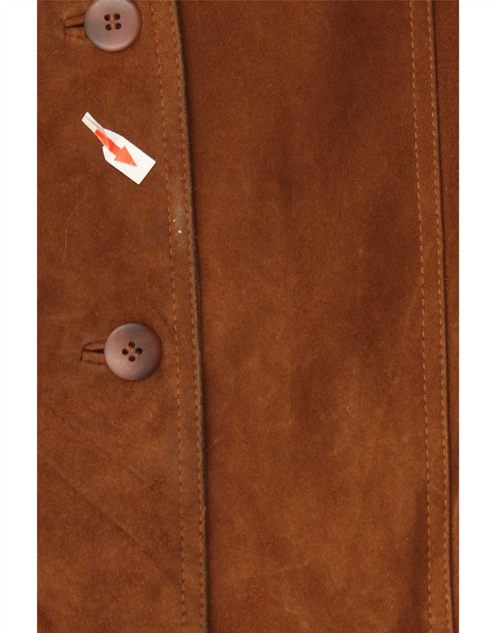 Chaqueta De Ante Mujer Conbipel IT 44 Cuero Marrón Medio