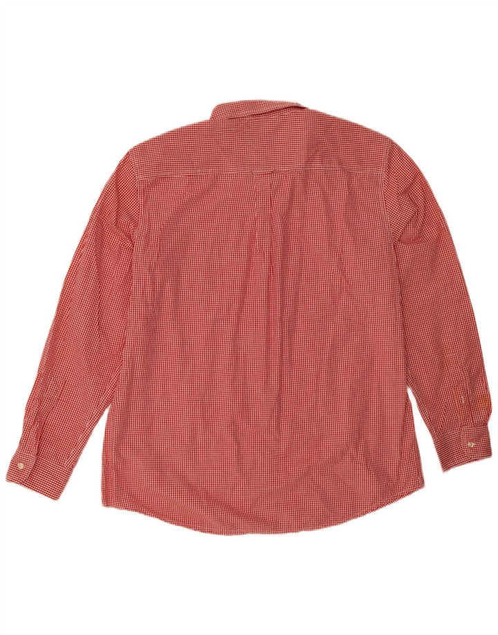 Chaps Camisa de fácil cuidado para hombre XL Algodón a cuadros rojo